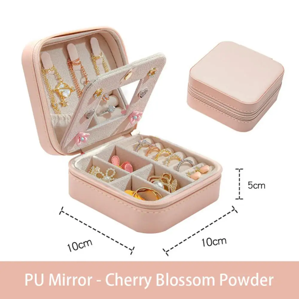 

10 шт., органайзер для ювелирных изделий из ПУ кожи карамельных цветов