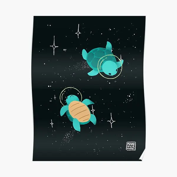 

Space Turtles Poster Vintage Mural Home Art Painting Print Decor Wall Modern Decoration Funny Picture Room No Frame