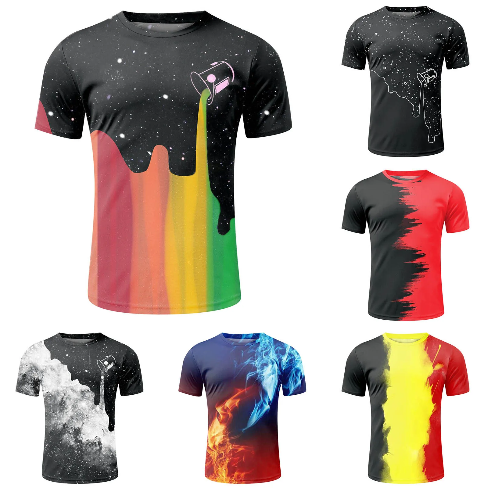 

Breast Cancer Shirts for Men Mens Summer Fashion Simple Color Matching T Shirt With Short Sleeves And Round Neck Super T