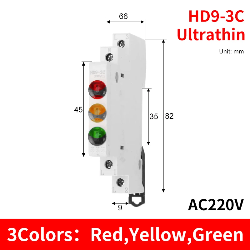 

Индикаторные лампы HD9 220В красный синий желтый зеленый