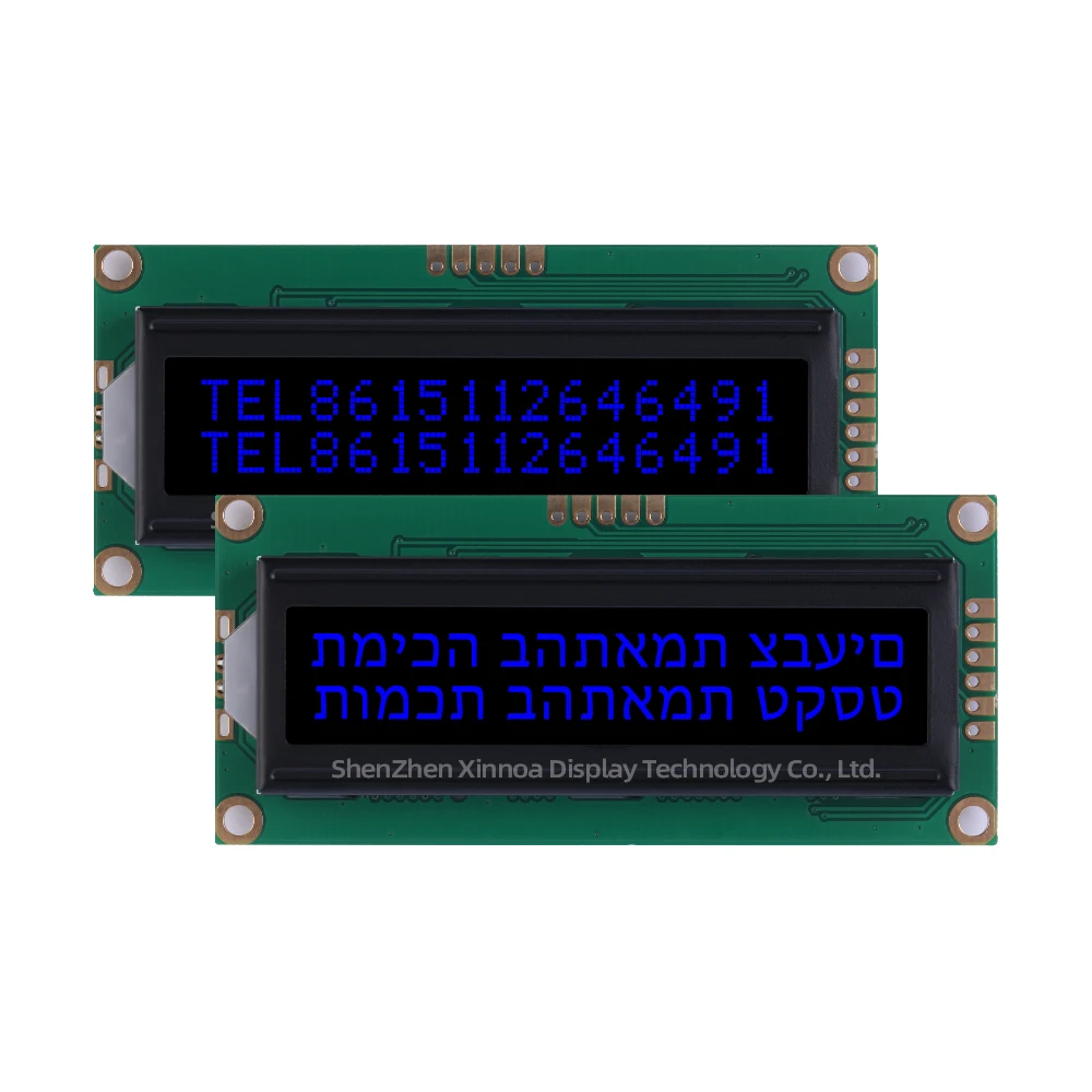 ЖК-экран с подсветкой иврита 1602A-19 BTN черная пленка фиолетовые надписи без платы