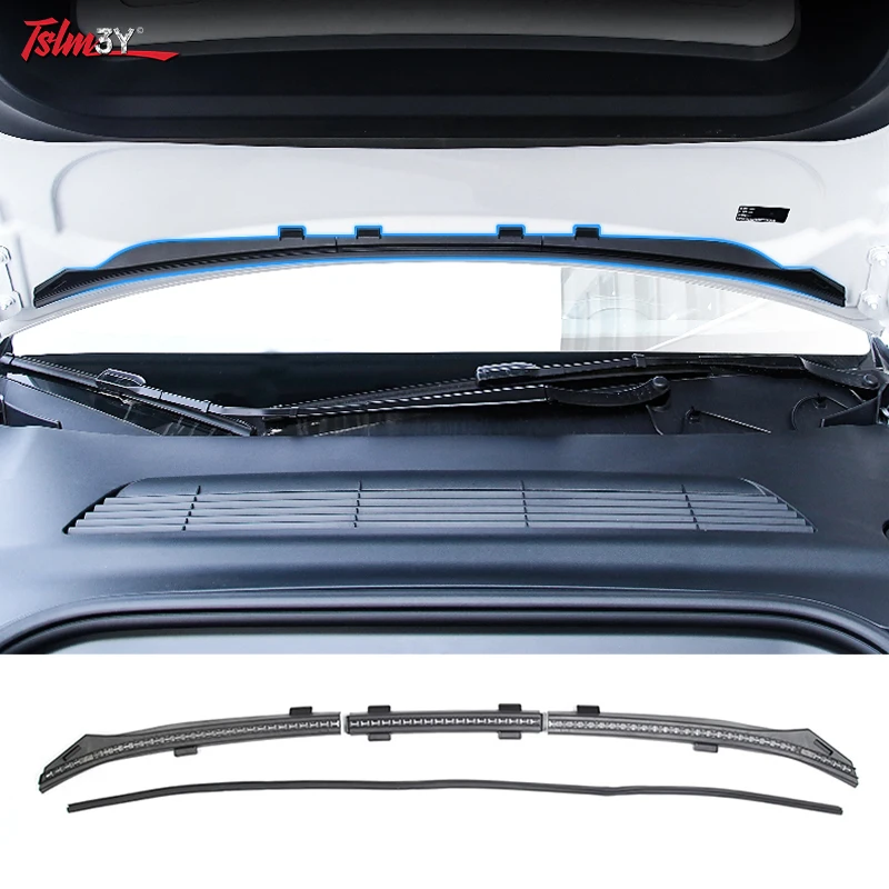 

For Tesla Model 3 Y Hood Trunk Seal Kit Soundproof Rubber Waterproof Seal Strip Tesla Hood Water Strip Car External Accessories