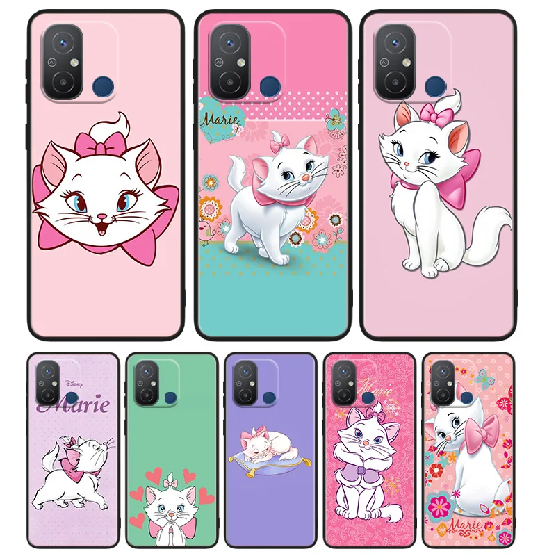 

Cute Marie Cat Phone Case For Xiaomi Redmi A1 12C 11A 11 10C 10 9T 9AT 9A 10A 9C 9 8A 8A 7A 7 Plus Black Cover