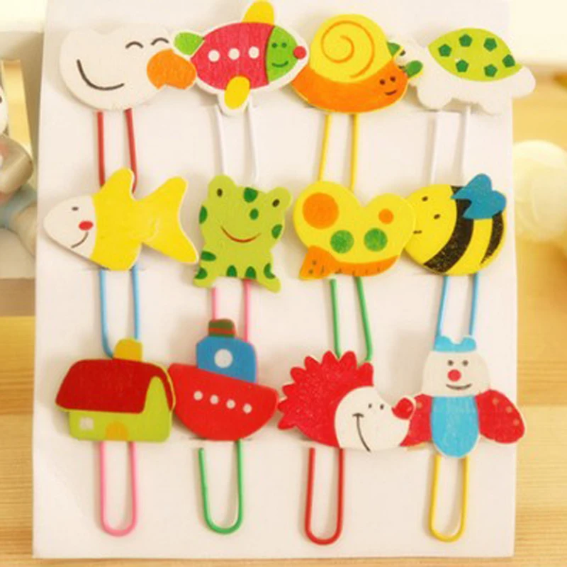 30 Pcs Mini Wood Bookmark Bookmarks Creative Teachers Students School Office Supplies Stationery Paper Clips |