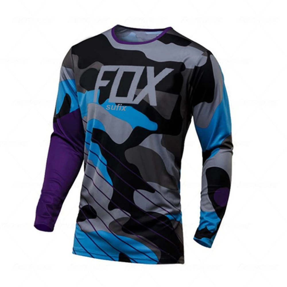 

Sufix Fox Cycling Quick Dry Motocross Jersey Downhil Mountain Bike DH Breathable Shirt MX Motorcycle Clothing Ropa MTB T-Shirts