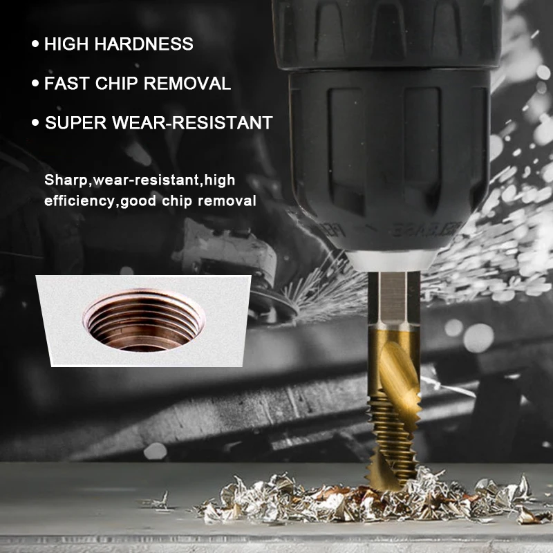 Набор сверл с шестигранным хвостовиком комплект из 3/6 комбинированных насадок