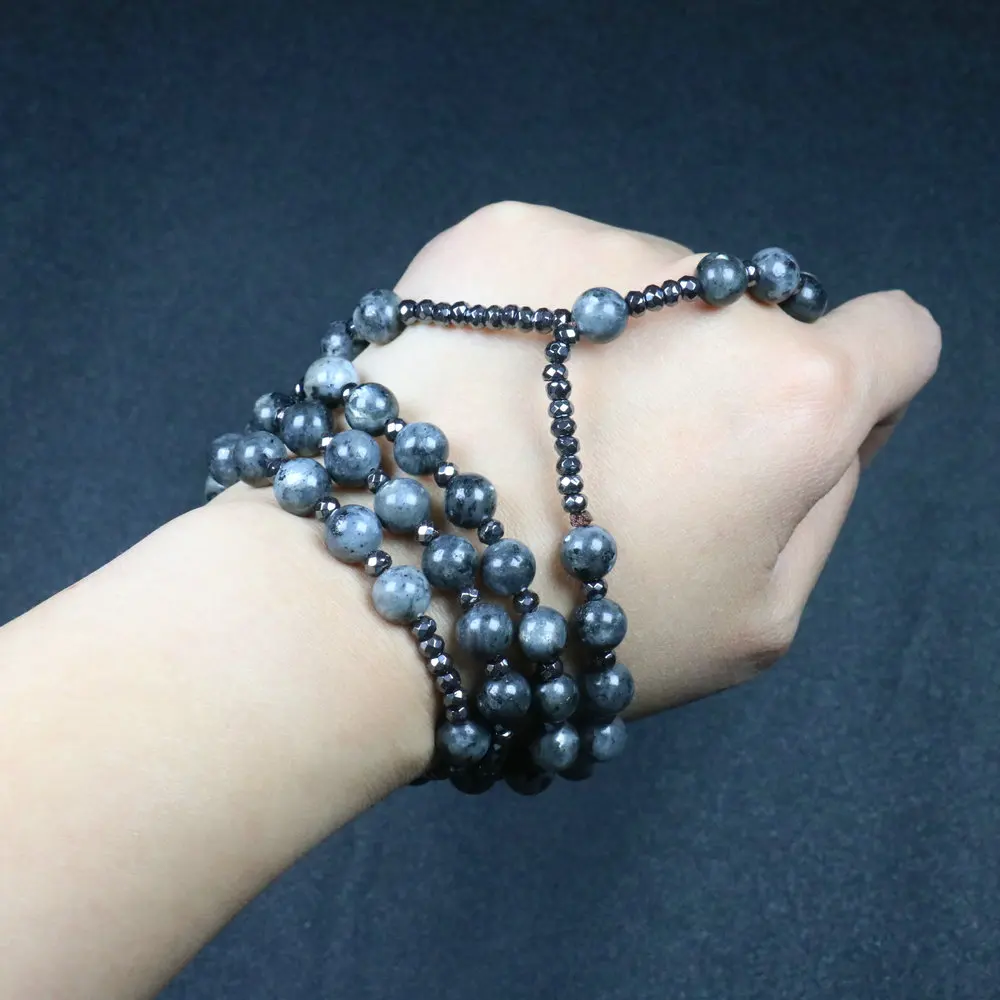 

Hematite Cross Bracelet Necklace Labradorite Rosary Beads Necklace Men Women Catholic Christ Prayer Buddha Necklace Jewelry Gift