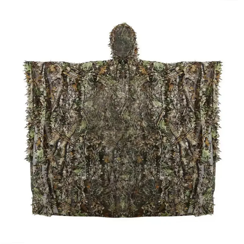 Фото Костюм для косплея в стиле аниме и игр: камуфляжный костюм Ghillie для мужчин, женщин и детей, 3D-костюм с листьями, бионический камуфляж для охоты, тактический боевой комплект для CS и стрельбы №2