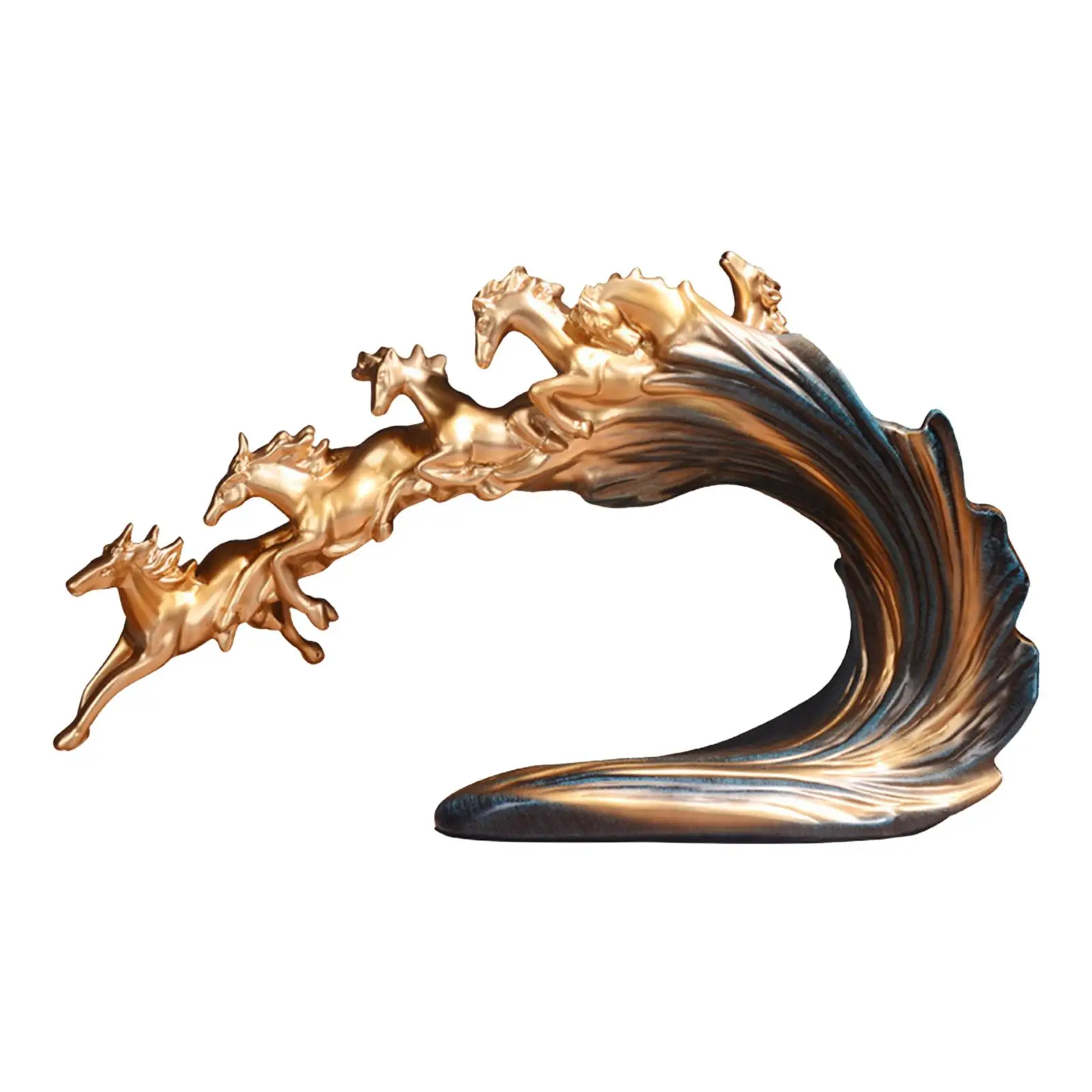 

Decorative Horses Statue Artwork for Bookshelf Wine Cabinet Shelf Living Room Furnishing