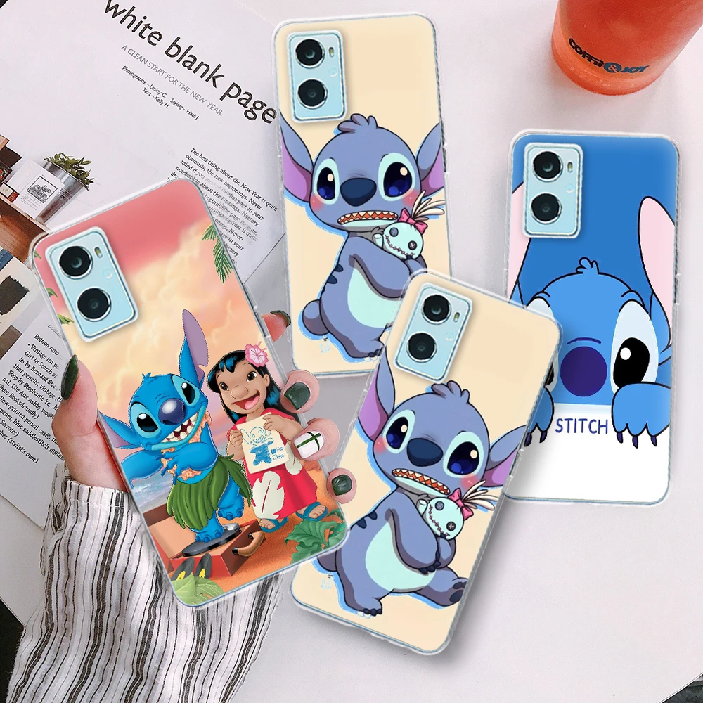 

Disney Stitch animation phone case For OPPO A 1 3 5 11 15 16 32 35 37 53 54 57 55 59 73 74 F 1 7 83 Cartoon transparent silicone