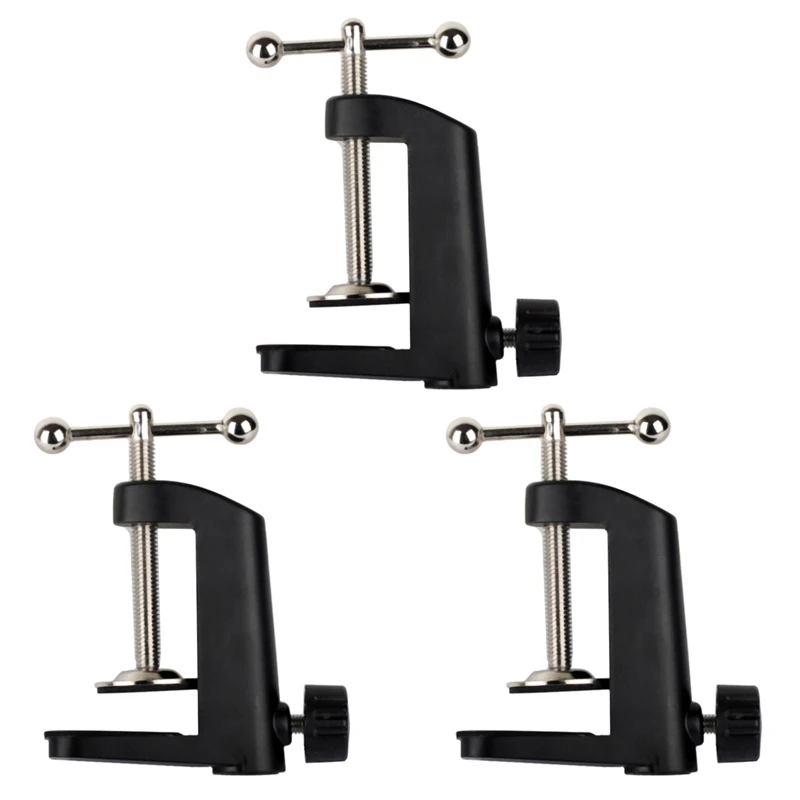 

HTHL-3X Heavy-Duty Metal Table Mounting Clamp For Microphone Suspension Boom Scissor Arm Stand Holder