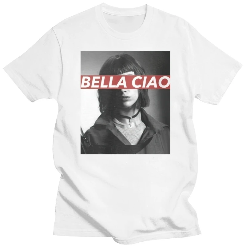 

Новая футболка Bella Hello, мужские белые футболки с логотипом для мужчин и женщин