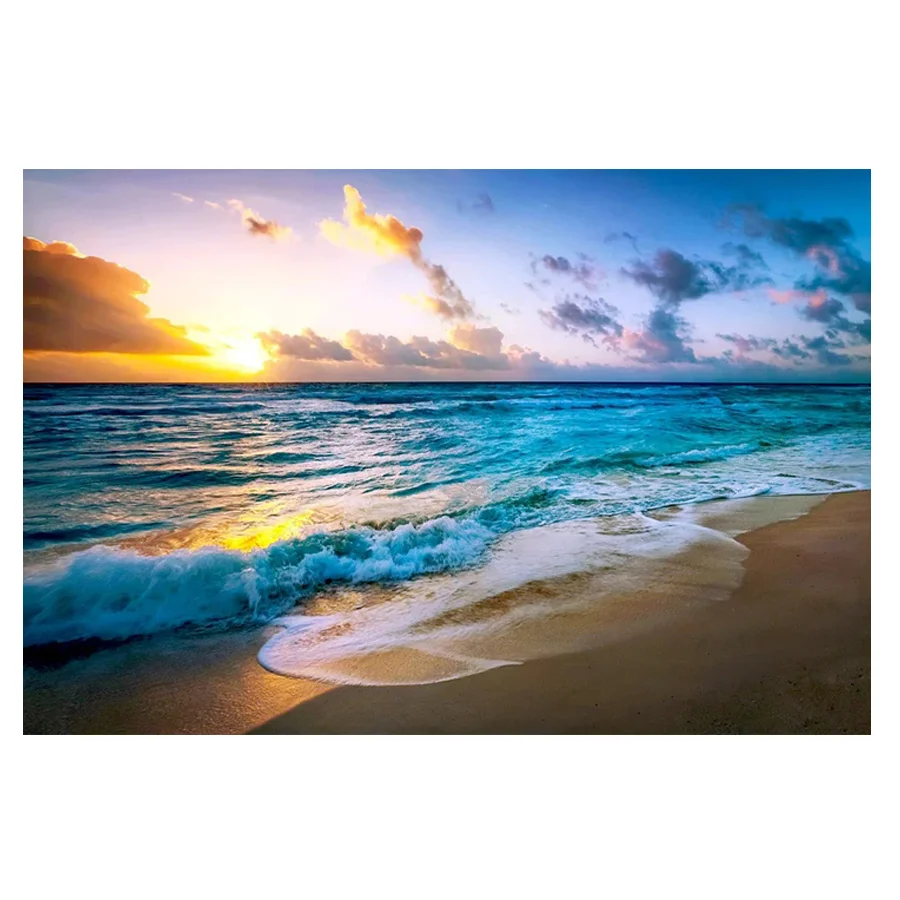 

Алмазная 5D картина «сделай сам», закат у моря, вышивка, наборы для вышивки крестиком, Алмазная мозаика, фотографии, ручная работа, домашний декор