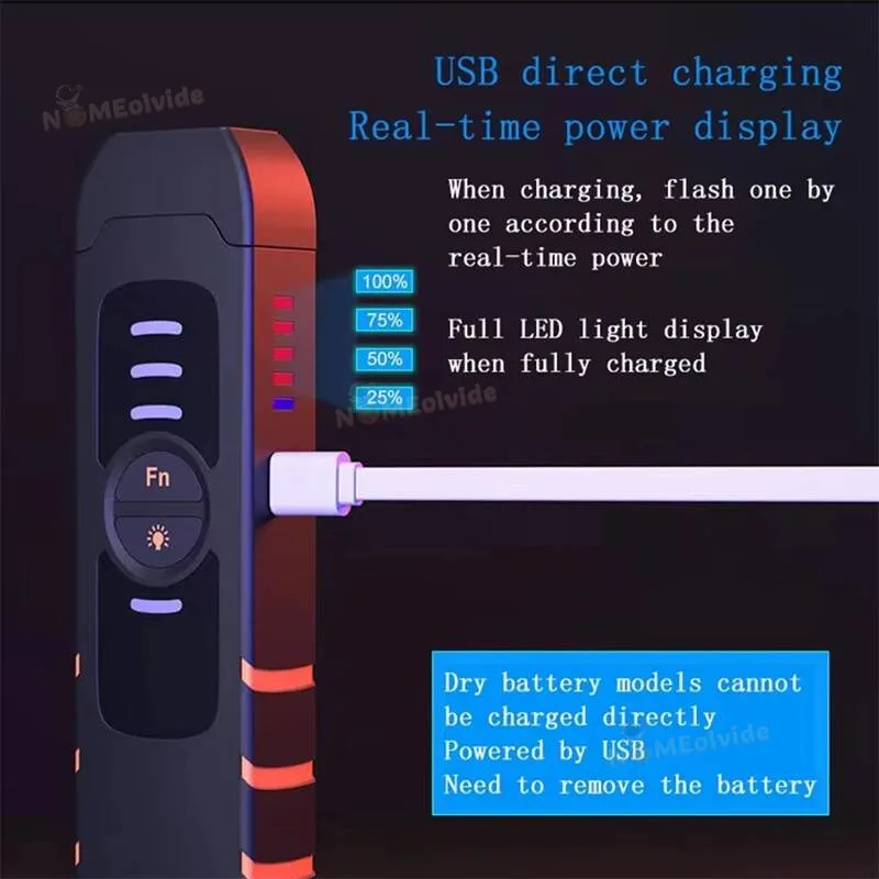 Фото Инструмент для тестера оптоволокна VFL 30 км 10 МВт 30 МВт FTTH Лазерная оптическая ручка красного света Визуальный локатор неисправностей Зарядка через USB Светодиодное освещение №3
