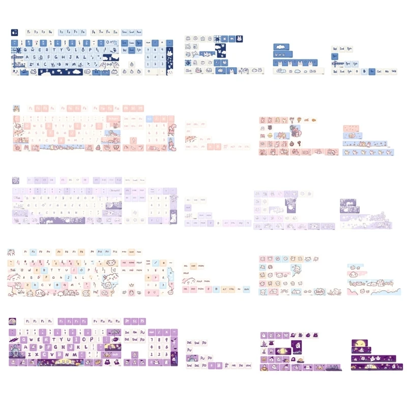 Механические колпачки для клавиатуры MDA Keycap набора раскладок 61/87/104/108