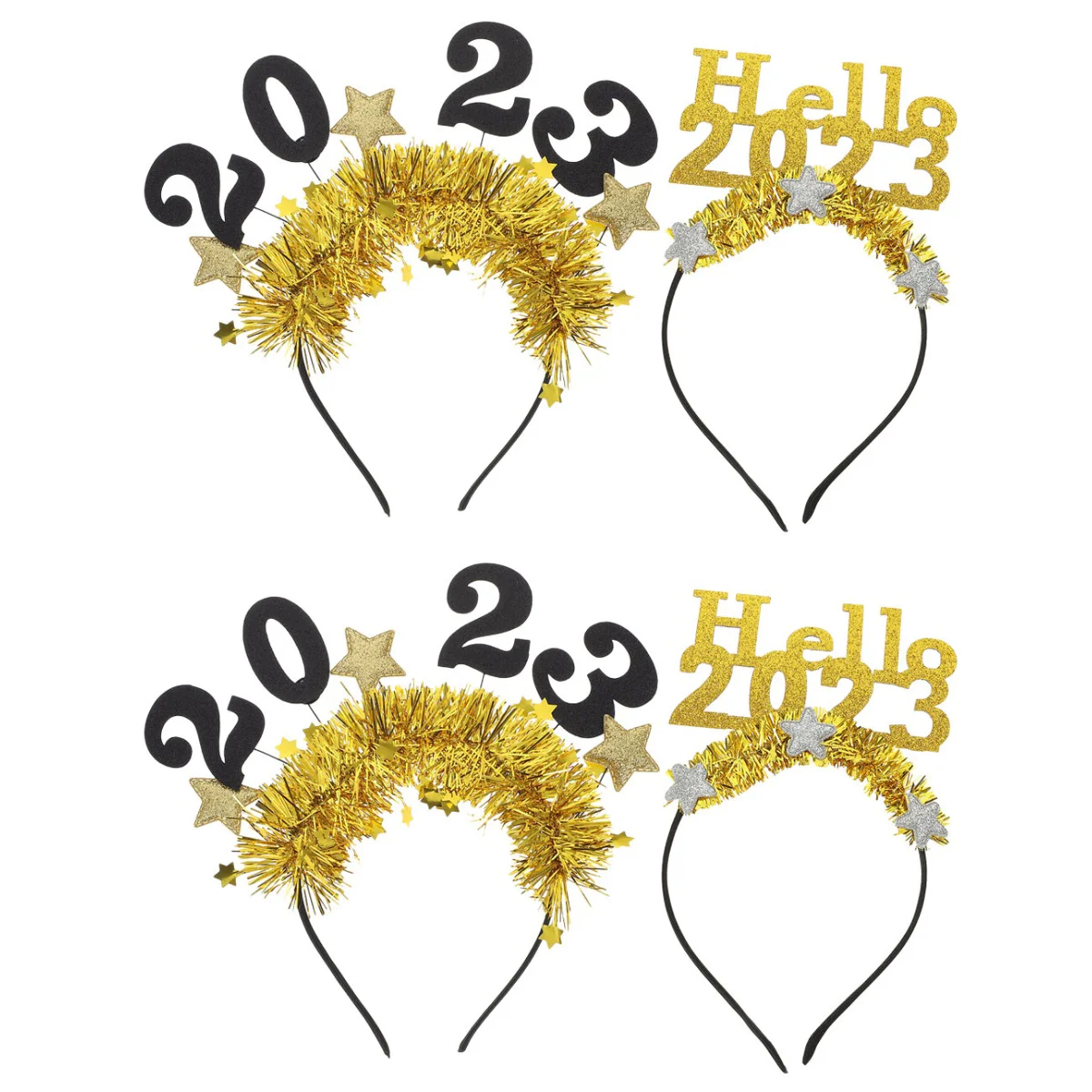 

Headband New Hairband Year Star Glitter S Years Women Funny Hairbands Happy Headwear Sparkles Paper Delicate Christmas Favors