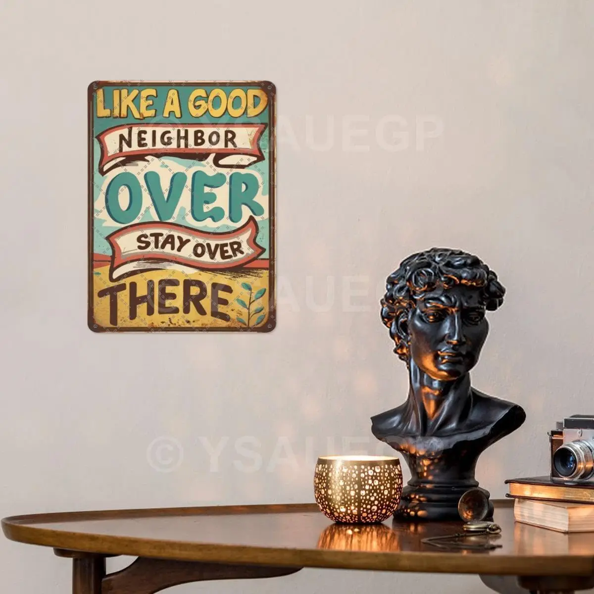 Забавный Vntge Tn Sgn 8x12 nch Rectngulr Metl Wll Decor Ретро Lke Good Neghbor Sty Over There для дома Ktchen Br Pub Grg