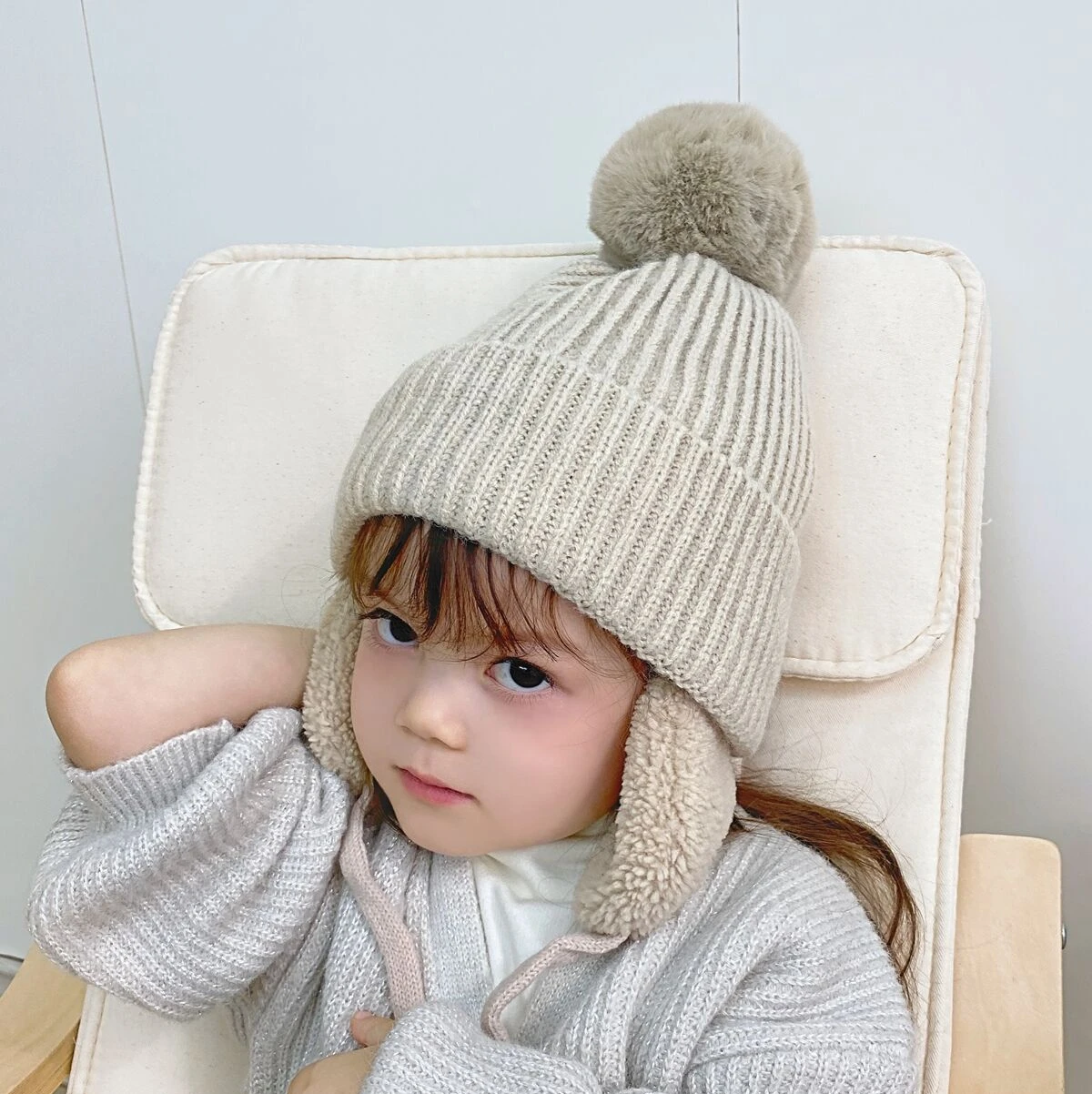 Baby Boys Girls Hat Toddler Earflap Beanie Warm Winter Knit 
