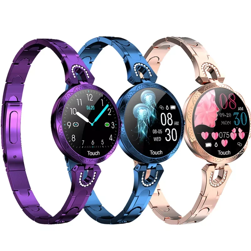 

AK15 Women Smart Watch Waterproof Wristwatch Blood Pressure Heart Rate Fitness Tracker Bracelet Lady Smartwatch VS H8 KW10