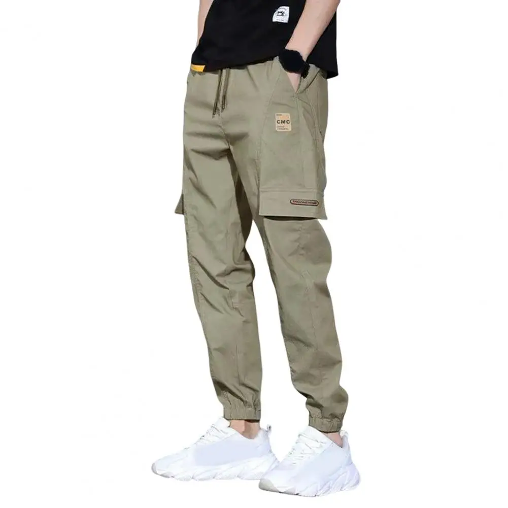 

Неусадочные стильные мужские Длинные повседневные брюки, шаровары из полиэстера с завязками для бега