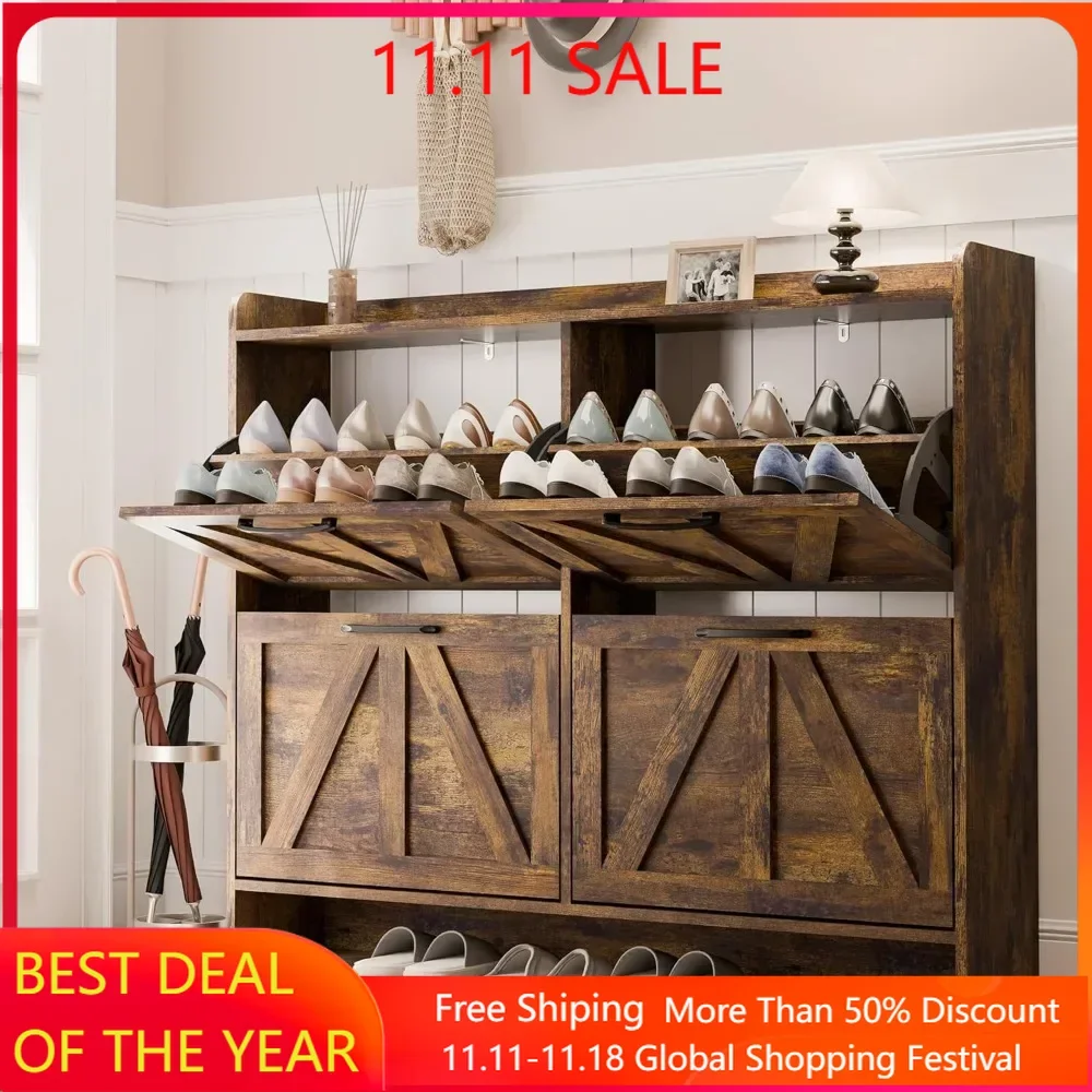 Шкаф для обуви с 4 откидными ящиками отдельно стоящий шкаф органайзер