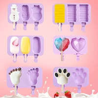cartoon ice cream mold silicone popsicle molds reusable cake pop mould for summer party