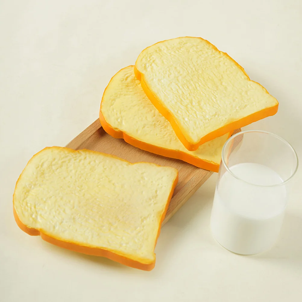 3 шт. имитация хлеба модель тостов из искусственной кожи реалистичная