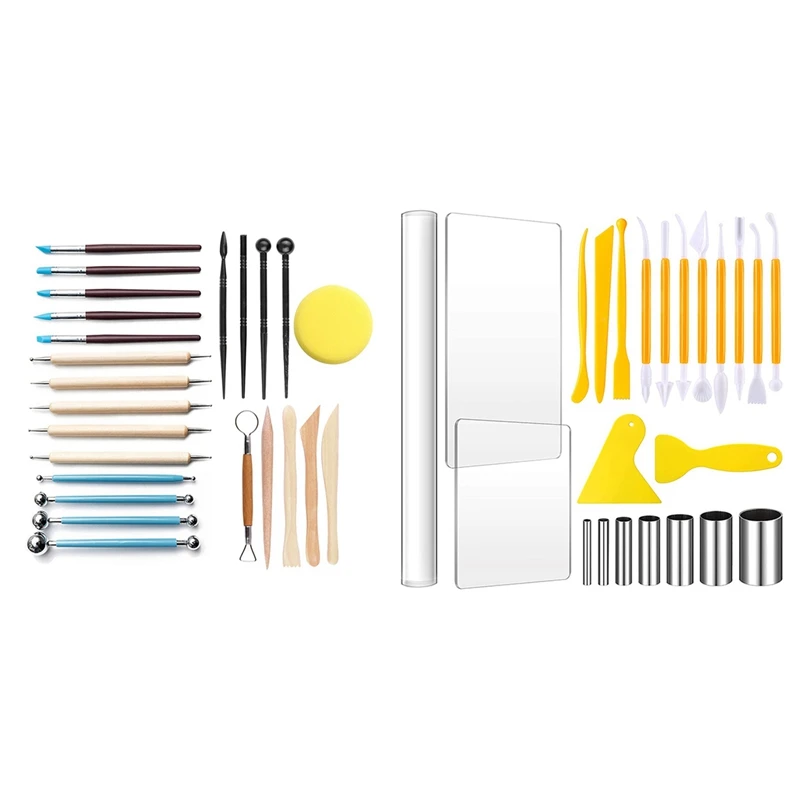 

Набор из 24 инструментов для моделирования глины с 23 инструментами для самостоятельной сборки глины