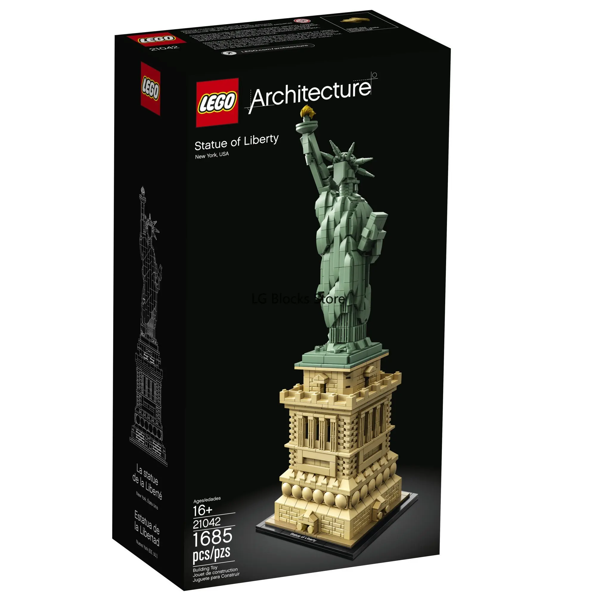 Конструктор LEGO архитектура Статуя Свободы 21042 набор моделей коллекционный