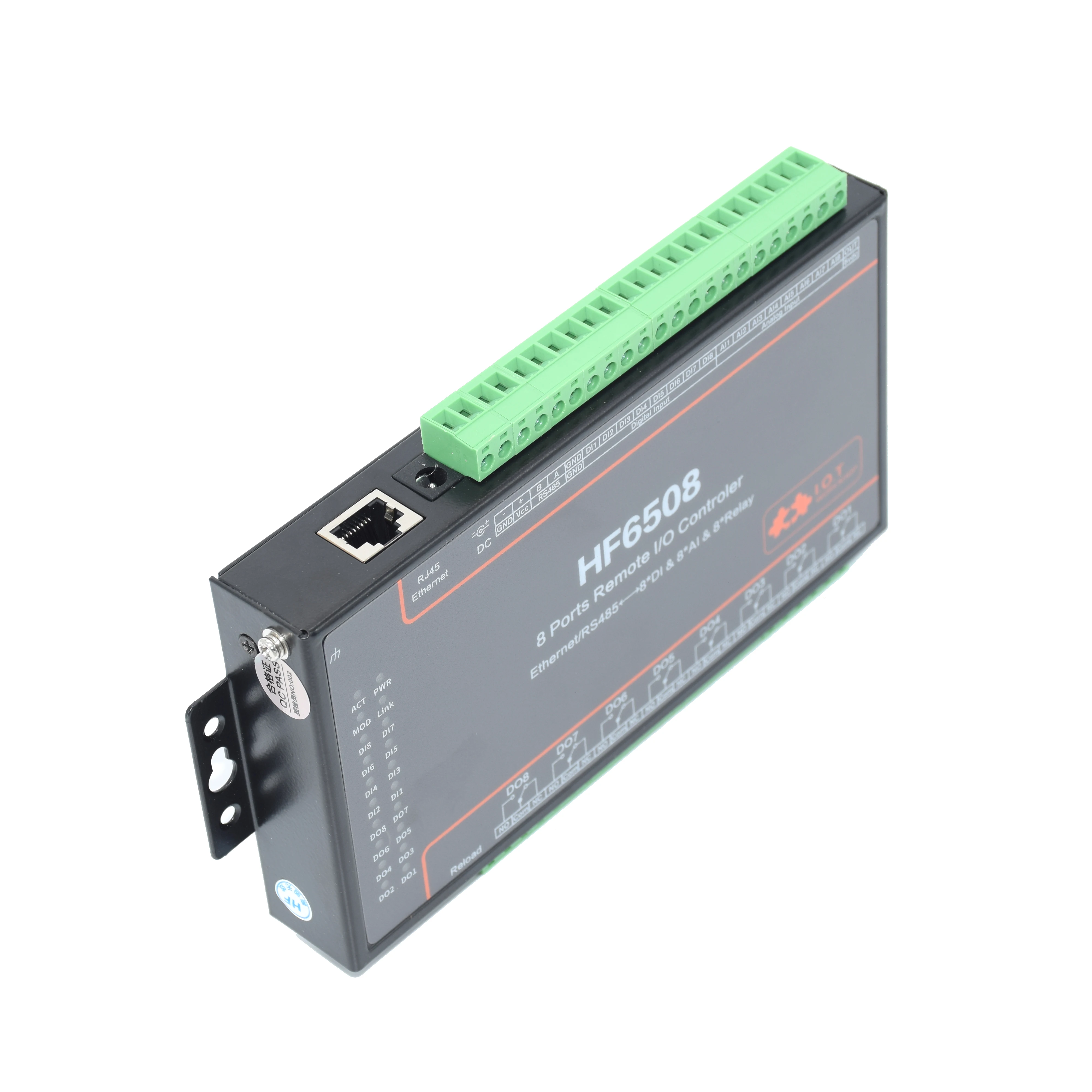HF6508 8 способ Remote I/O контроллер переключателя 8Ch сети реле 8DI AI цифровой аналоговый
