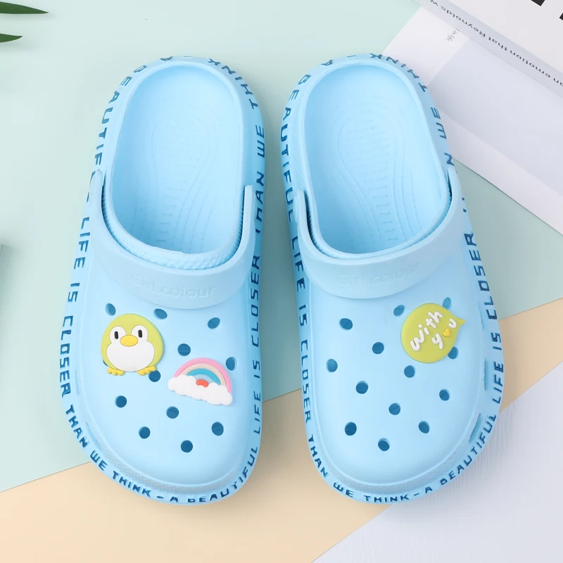 

Cute Cartoon Women's Sandals 2022 Hot sale Flat Causal Clogs for Women Summer Garden Shoes Comfort Beach Clogs Slippers Women