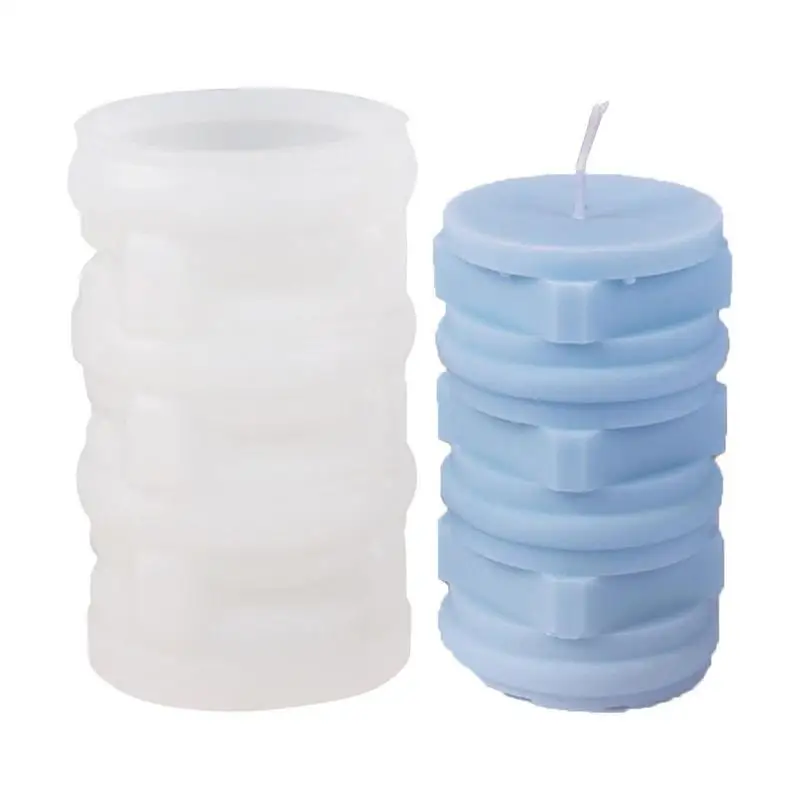 Gypsum Silicone Mold DIY Column Molds For Beeswax Handmade Art Crafts Accessories For Making Cake Scented Candle And Soap Easy