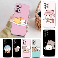 cute bear cartoon clear phone case for samsung a71 a72 a73 a01 a11 a12 a13 a22 a23 a31 a32 a41 a51 a52 a53 4g 5g tpu case