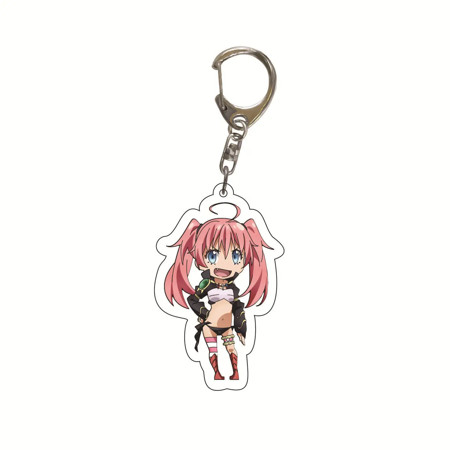 Брелок для ключей с рисунком аниме Tensei shitara Slime Datta Ken kawaii Rimuru Shizue Milim picaru Shuna Shion Ranga