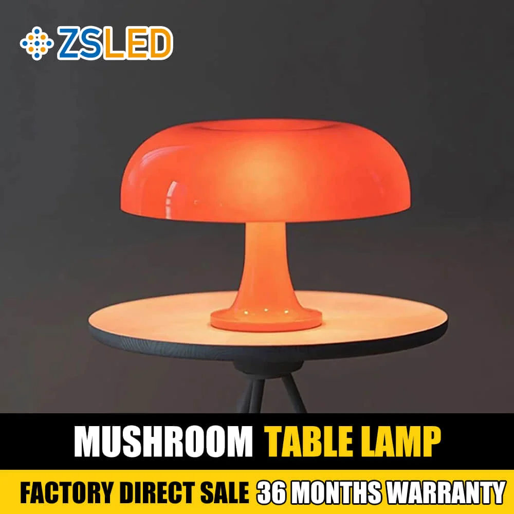 

Italy Designer LED Mushroom Table Lamp for Hotel Bedroom Bedside Living Room Decoration Light Modern Minimalist Desk Lamps