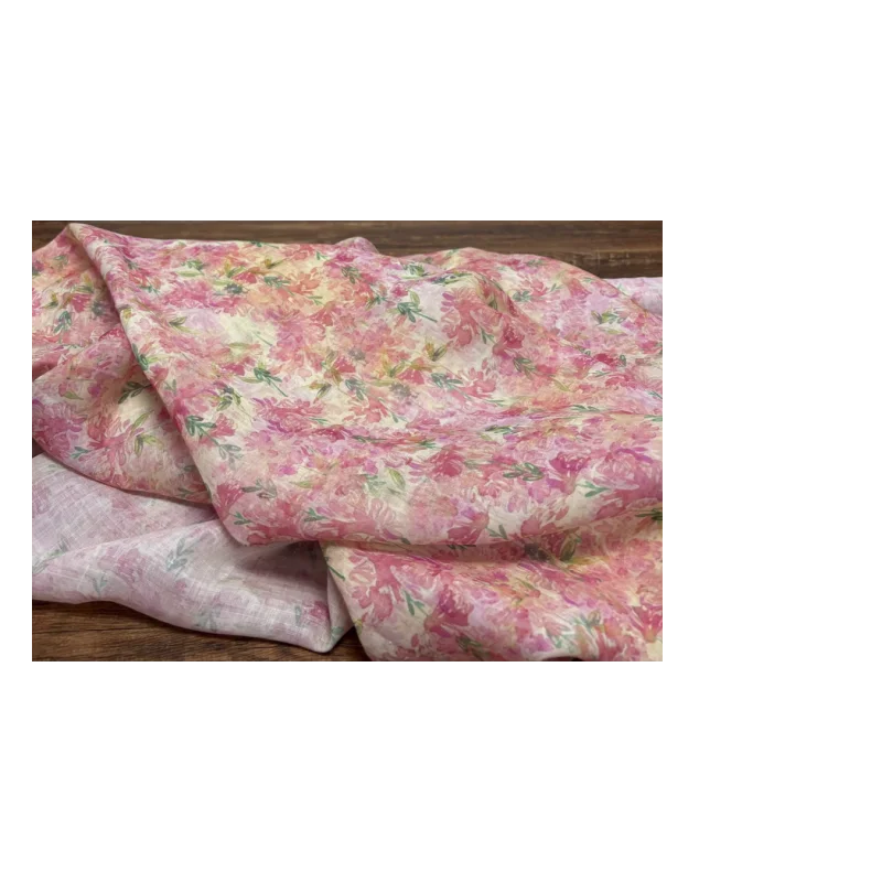 Розовая ткань из рами размером 100x138 см подходит для пошива одежды, например, дышащих рубашек и платьев для лета. (art.: 3920d89ea1892) - 3920d89ea1892