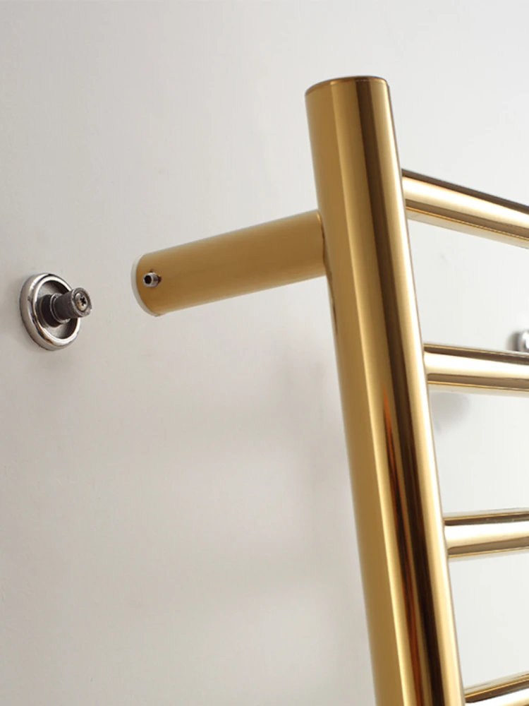 Золотистое роскошное полотенце для ванной комнаты из нержавеющей стали с