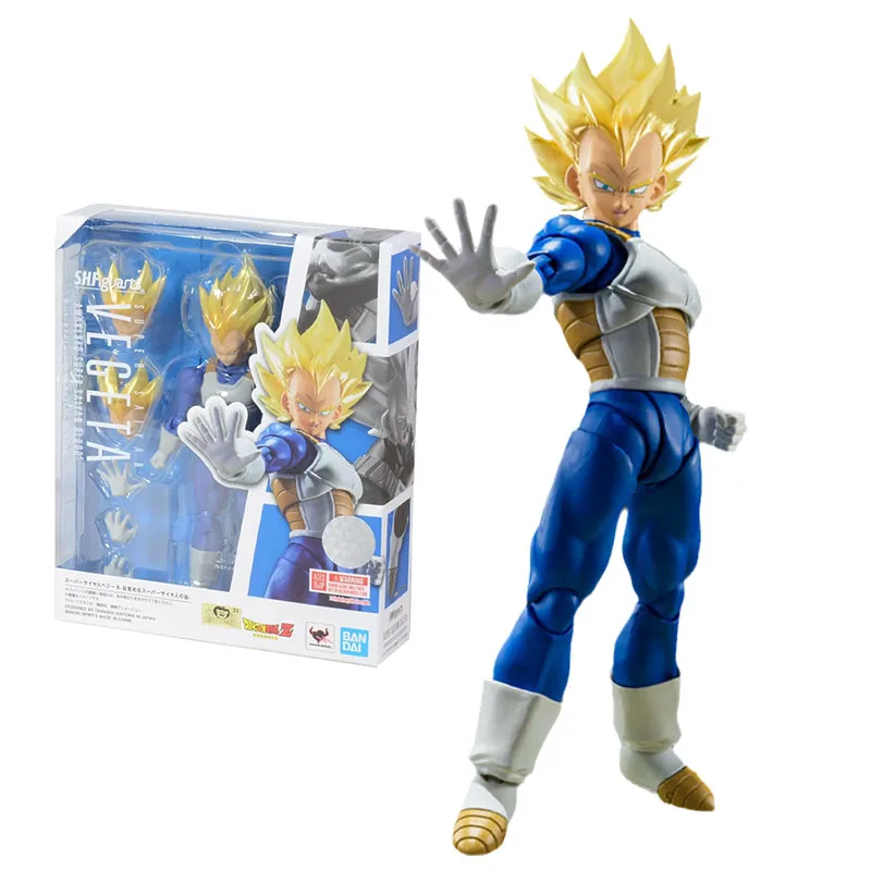 

Bandai Genuine Dragon Ball Model Kit Anime Figure SHF Super Hero Super Saiyan Vegeta Collection Action Figure Model Toys Gifts