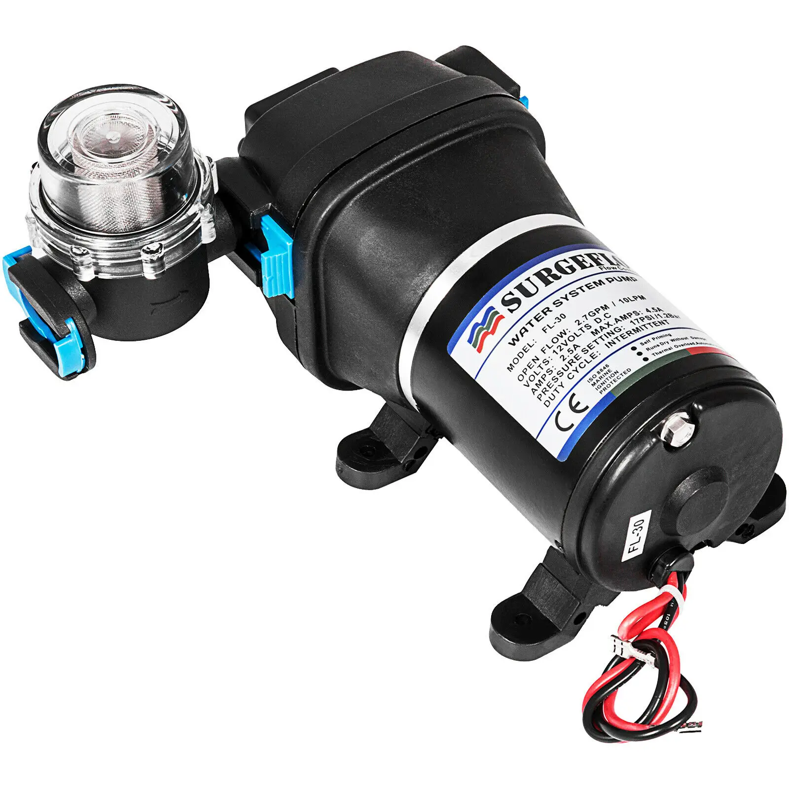 Мембранный насос 12 В 10 л/мин 17 фунтов на квадратный дюйм водяной с автоматическим