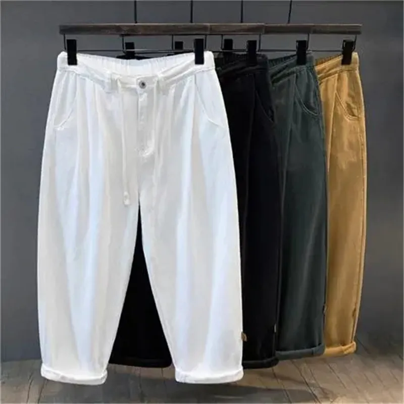 Ropa Hombre Japanese Retro Straight Leg Jeans Men's Loose Casual Wide Leg Baggy Pants Harun Pants Spring Summer New Men Clothing images - 6