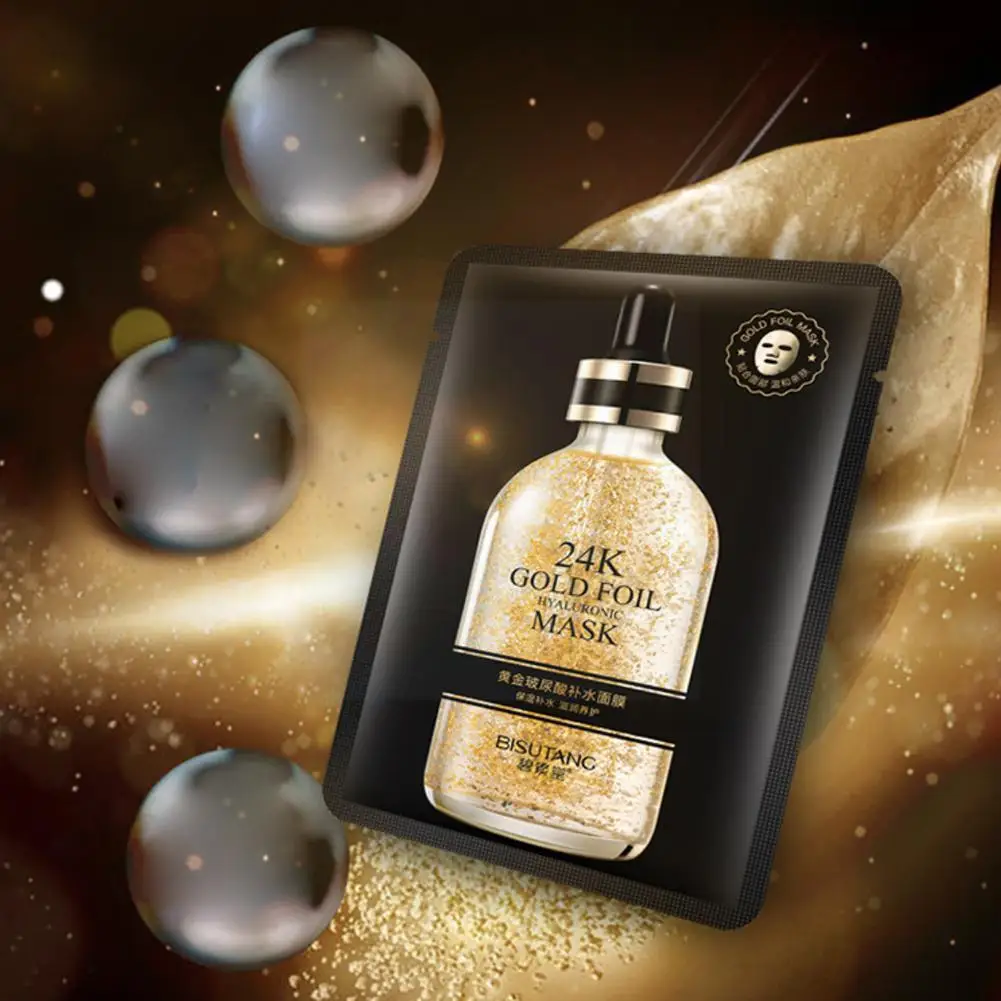 

1pc 24k Gold Hyaluronic Acid Moisturizing Hydration Shrink Wholesale Skin Care S Oil Control Pore F2b1