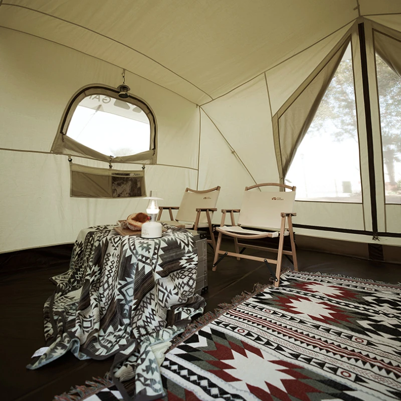 

Роскошная объемная палатка для кемпинга, искусственная хлопковая ткань