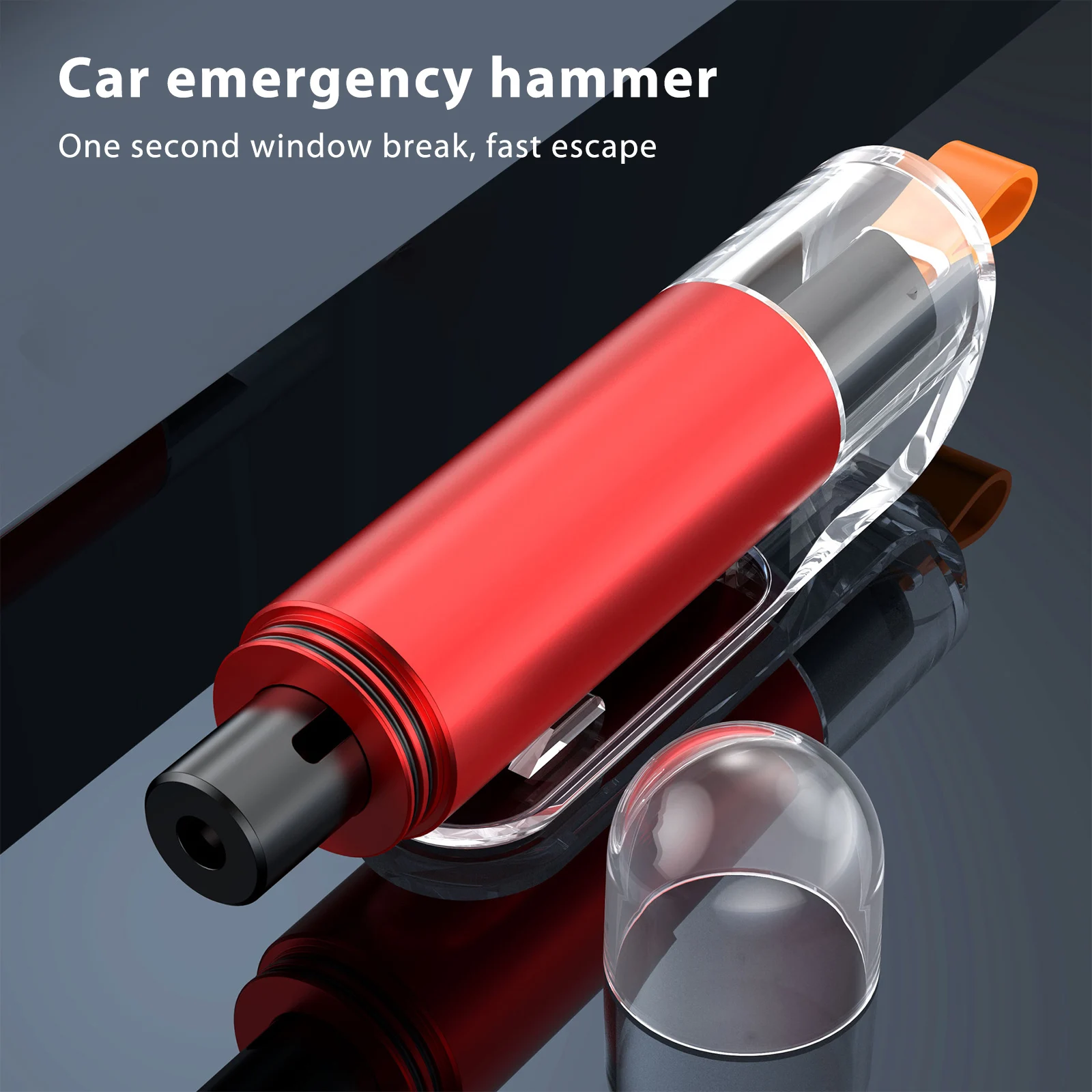 

Car Safety Hammer Emergency Escape Window Glass Punch Breaker with Seat Belt Cutter 2-in-1 Auto Rescue Life Saving Survival Tool