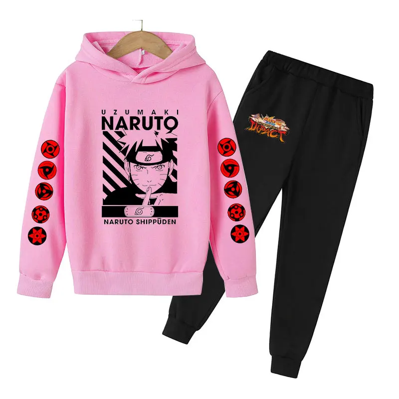 

Осенне-зимняя детская толстовка ниндзя Наруто-ниндзя, Детская куртка, костюм и брюки, свитшот, повседневный костюм для бега, одежда