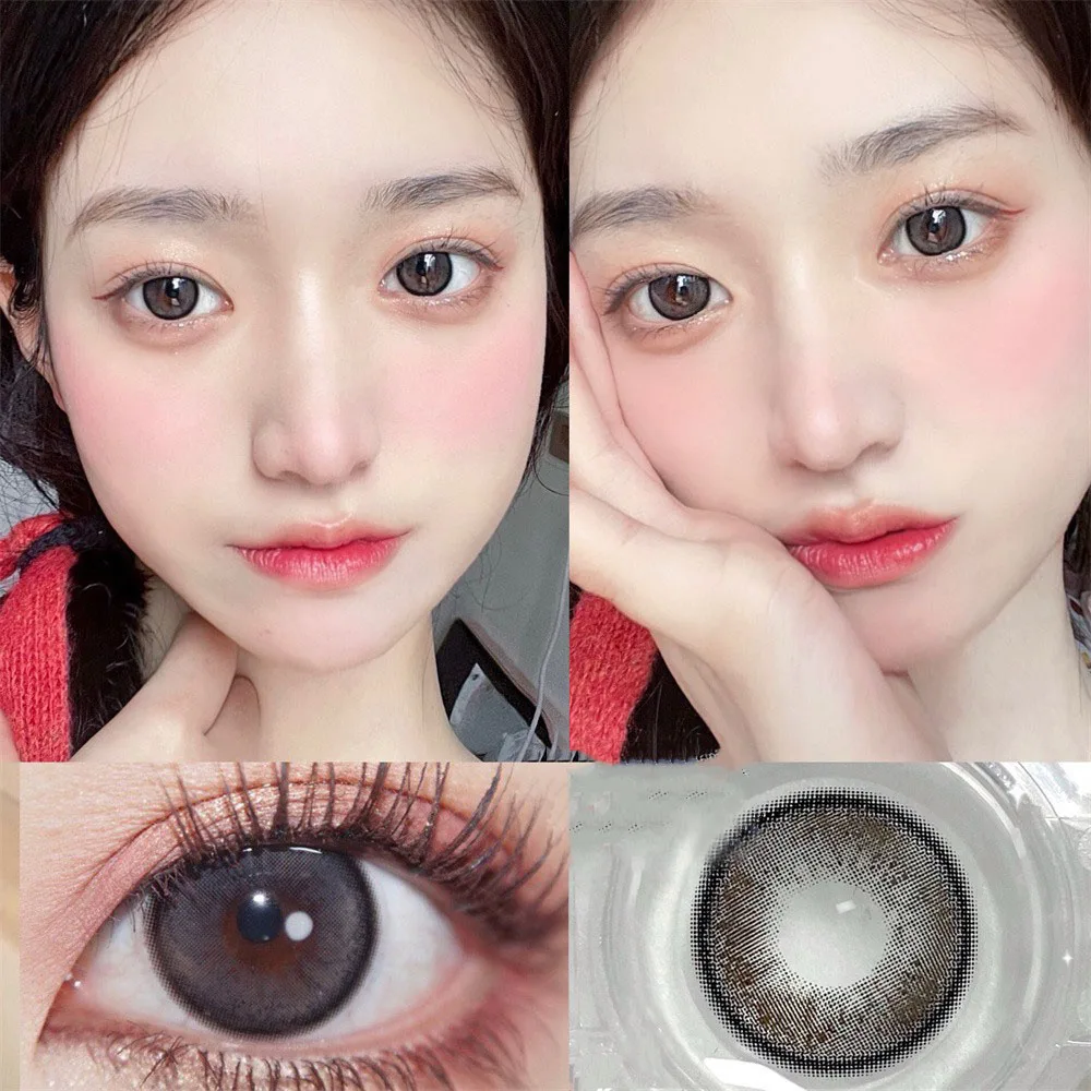 Xiaoheichai черные цветные контактные линзы для глаз макияж маленькая красивая зрачка