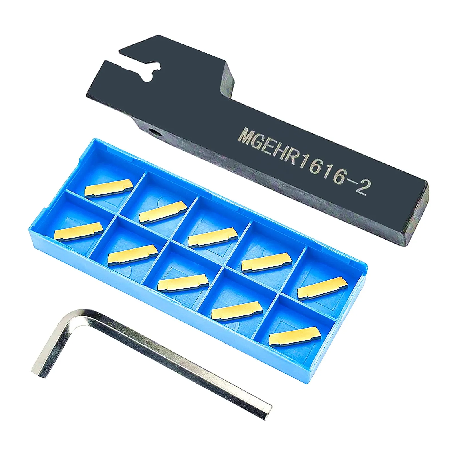 Резьбовой держатель для токарного станка, 5/8 дюйма, 2 мм, с 10 вставками из карбида MGEHR1616-2