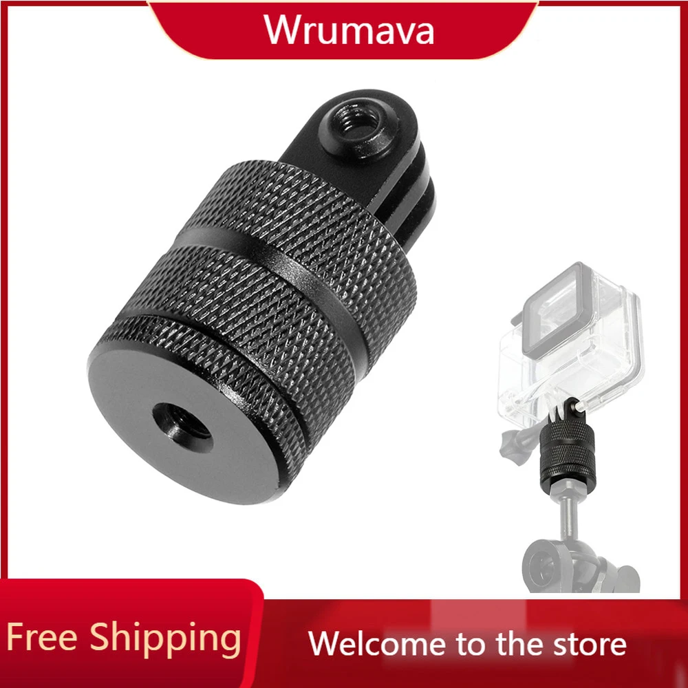 

360 Degree Aluminum Alloy Tripod Mount Adapter for GoPro Hero 11 10 9 8 7 6 5 4 +3 DJI xiaoYi SJcam AKASO Action Cameras