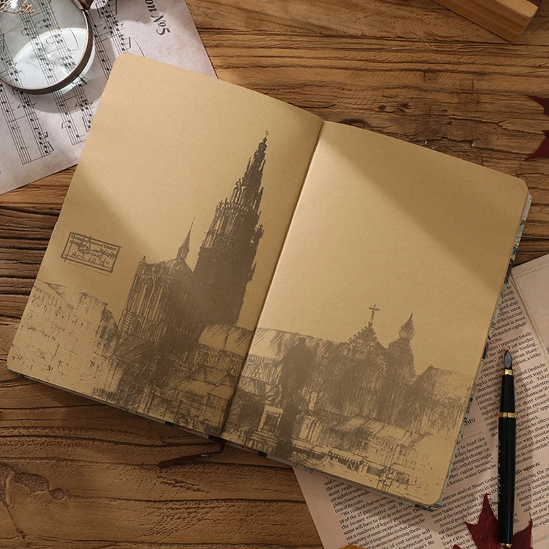 Блокнот формата А5 из крафт-бумаги журнал для коллажей 100 листов/книга винтажный