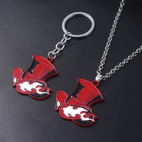 anime persona keychain take your heart logo phantom thief keychain women mens car keyring necklace souvenir gift