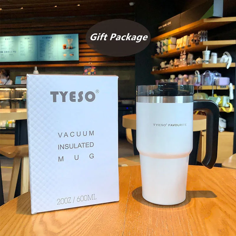 

600ML/890ML Large-Capacity Sports Mug Portable Stainless Steel Water Cup Handle Car Coffee Ice Master Car Cup Students Cups